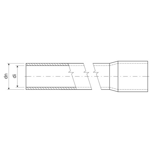 Гладка жорстка труба - низька механічна стійкість d25x1.5мм 320N PVC, колір світло-сірий
