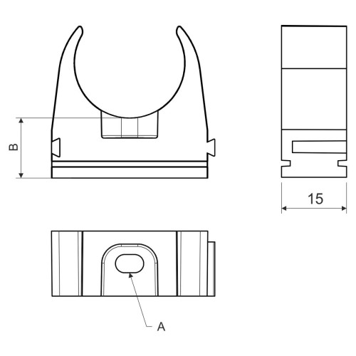 Кріплення для труб, d40мм, PVC, білий