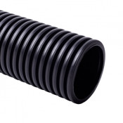 Гибкая двустенная гофрированная труба устойчивая к УФ KOPOFLEX d90x7,5мм HDPE, протяжка, цвет черный Гибкая двустенная гофрированная труба устойчивая к УФ KOPOFLEX d90x7,5мм HDPE, протяжка, цвет черный