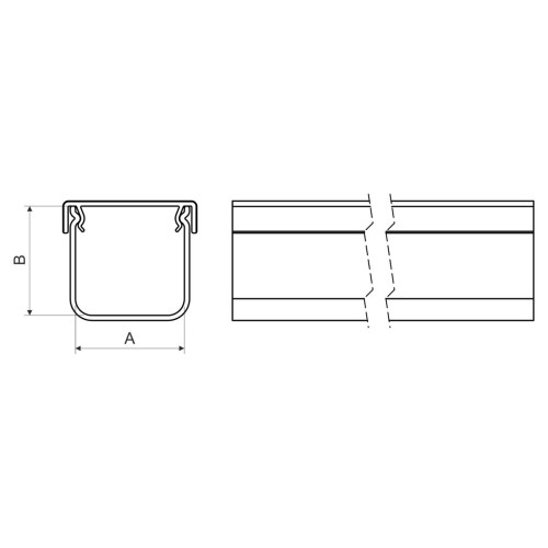 Ґрунтовий канал 200 x 125mm PVC, колір червоний Ґрунтовий канал 200 x 125mm PVC, колір червоний