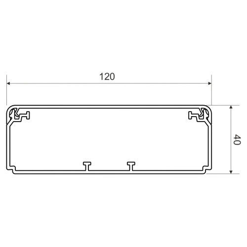 Електромонтажний кабель-канал, розмір 120X40, колір білий