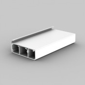 Напольный канал, размер 80X25, цвет белый Напольный канал, размер 80X25, цвет белый