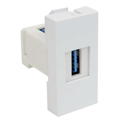 Модульна usb-розетка qd 45x22.5-usb quadro (hb) біла