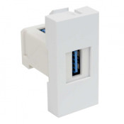 Модульна usb-розетка qd 45x22.5-usb quadro (hb) біла