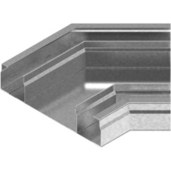 Трёхколейный угол 45° KKNMt 340x38x1.0мм