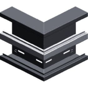 Двоколейний зовнішній кут (лакований) KZKSd 215x100x1.0мм