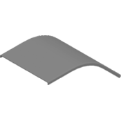 Крышка внешней дуги 45° PLZZMC 100x100x2.0мм