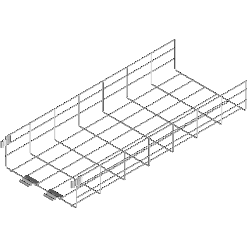 Дротяні лотки зі зварним з'єднувачем з клямкою KDSZ 100x110 x1.0мм, довжина 3м