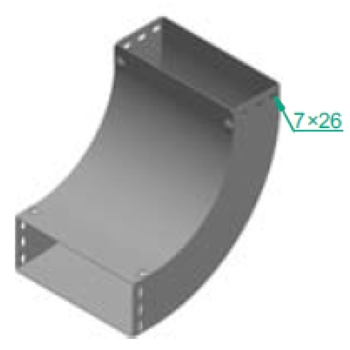Дуга 90° LUPP 500x100x1.5мм Дуга 90° LUPP 500x100x1.5мм
