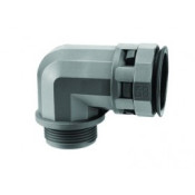 Муфта 90˚ труба-коробка DN10мм, M16x1,5, полиамид, черный цвет, ДКС