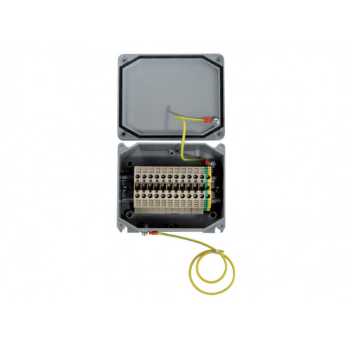 Коробка алюмінієва 100х100х59мм (90х90х53), cерія UNIBOX IP66/67 UNI B9, сіра