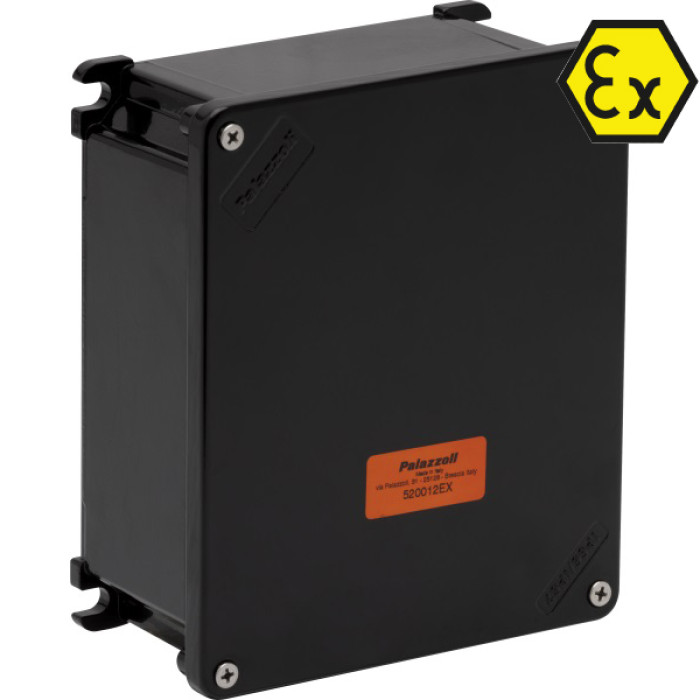 Коробка алюмінієва 253х217х93мм (239х201х87),ATEX, cерія UNIBOX-EXU Зони 2,22 IP66/67 UNI B19, чорна