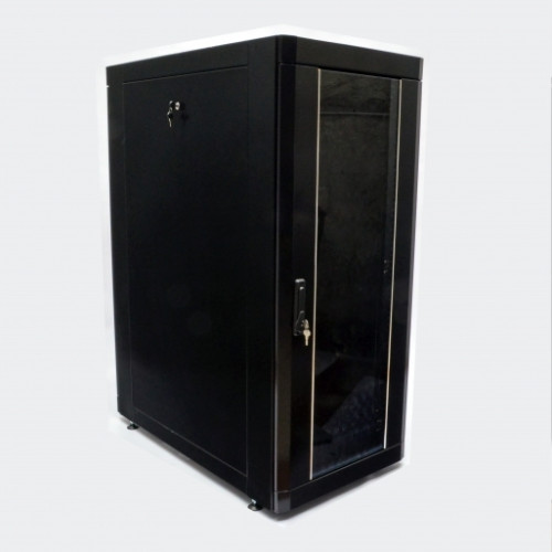 Шафа 19" 28U, 610х1055 мм (Ш * Г), посилений, чорний