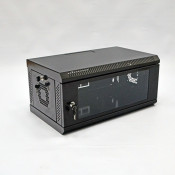 Шафа 4U, 600х350х284мм (Ш*Г*В), акрилове скло, чорна