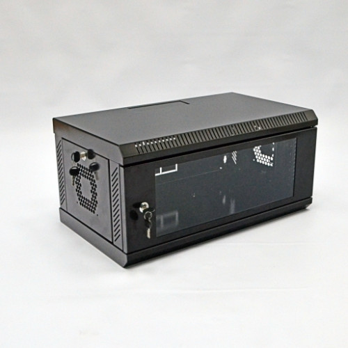 Шафа 4U, 600х350х284мм (Ш*Г*В), акрилове скло, чорна