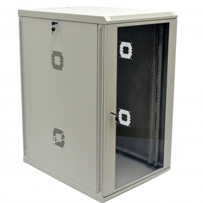 Шафа 19", 21U, 600х800х1040мм (Ш*Г*В), акрилове скло