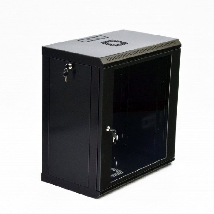 Шафа 12U, 600х350х640мм (Ш * Г * В), економ, акрилове скло, чорна.