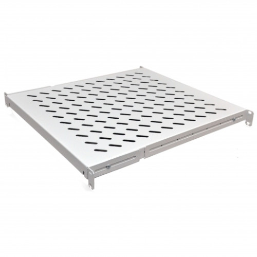 Полиця 19 "4 точки крепл., 500мм глиб., перфорована, сталь, 1.5мм, сіра