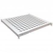 Полка 19 "4 точки крепл., 550мм глуб., перфорированная, сталь, 1.5мм, серая