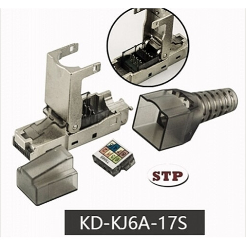 Конектор RJ45 кат. 6A, екранований, безінструментальний