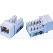 Модуль KeyStone RJ45 UTP, кат. 6, 110, Slim, W - 16.6 мм, білий, під ключ