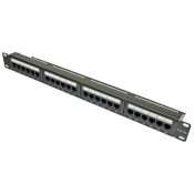 Патч-панель 19" 24хRJ-45 UTP кат.5e, type 110, із заднім організатором