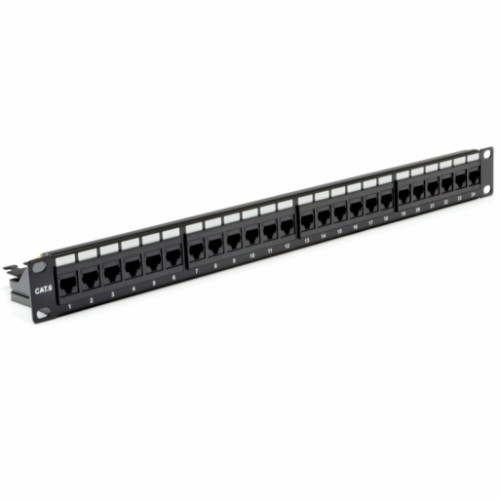 Патч-панель 19 "24xRJ-45 UTP, кат. 6, dual type, із заднім організатором Патч-панель 19 "24xRJ-45 UTP, кат. 6, dual type, із заднім організатором