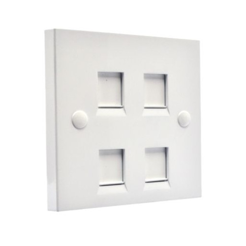 Рамка 86×86 під чотири модулі KeyStone, зі шторкою, EPNew Рамка 86×86 під чотири модулі KeyStone, зі шторкою, EPNew