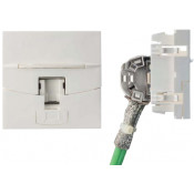 Лицьова панель для 1-х модуля RJ45, 45x45 мм, біла