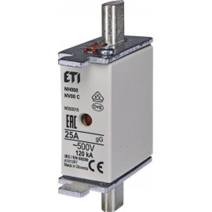 Предохранитель NH-000/gG 25A 500V KOMBI