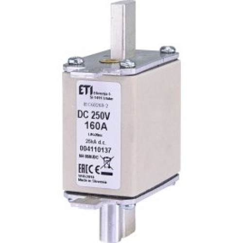 Предохранитель NH-00 DC 160A 250V (с бойком)
