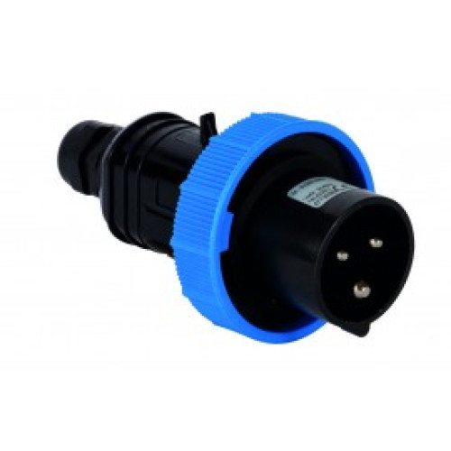 Взрывобезопасная (взрывозащищенная) промышленная CEE вилка 16A/3P+E/480-500В/50-60Гц, 7H, 2D 3G, Зоны: 2-22, Palazzoli (Lewden)