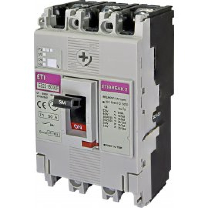 Автоматический выключатель EB2S 160/3LF 50А 3P (16kA фикс.настр.) Автоматический выключатель EB2S 160/3LF 50А 3P (16kA фикс.настр.)