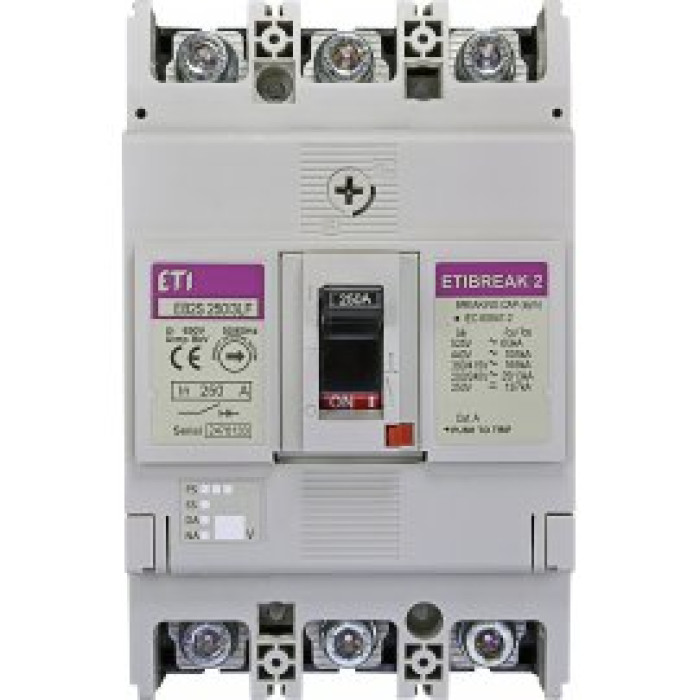 Автоматический выключатель EB2S 250/3LF 250А 3P (16kA фикс.настр.) Автоматический выключатель EB2S 250/3LF 250А 3P (16kA фикс.настр.)