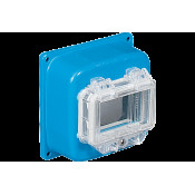 ALUCASE COVER WITH TRANSPARENT DOOR 185X185X50 7,5 MODULES EN50022 IP66 ALUCASE COVER WITH TRANSPARENT DOOR 185X185X50 7,5 MODULES EN50022 IP66