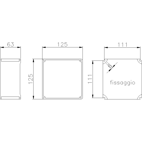 ALUPRES JUNCTION BOX IN ALUMINIUM ALLOY 125X125X63 WITH WINDOWS F1/F1/F1/F1 - IP67