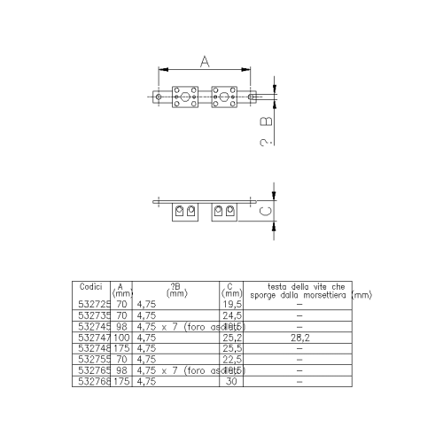КОНТАКТНА КЕРАМІЧНА КЛЕМНА КОЛОДКА 4X6ММ2
