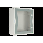 TAIS CUBE DISTRIBUTION BOARD IN THERMOSETTING GRP WITH TRANSPARENT DOOR 340X430X180 SIZE 2 IP66