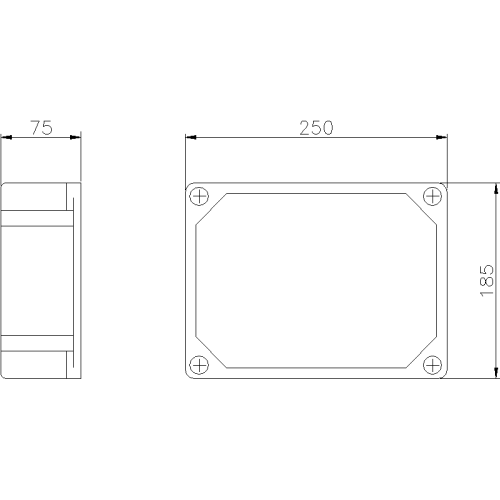 ПРОЗОРА КРИШКА TAISBOX З ПОЛІКАРБОНАТУ 250X185X75 IP67