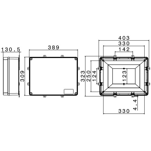 TERBOX JUNCTION BOX IN THERMOPLASTIC 380x300x120 IP56