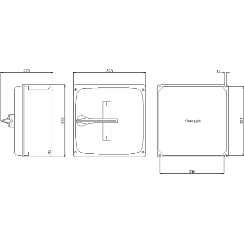 CAM-ALUPRES SELECTOR SWITCH IN MARINE GRADE ALUMINIUM FOR WALL MOUNTING 4X200A