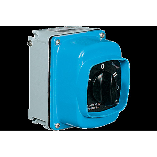 CAM SELECTOR SWITCH, FOR WALL MOUNTING, 4X25A LAYOUT 7 2F0 IN ALUMINIUM ALLOY