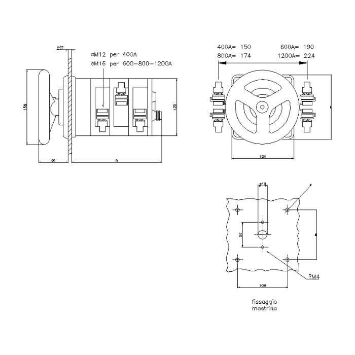 CAM FLUSH MOUNTING SWITCH 3X800A