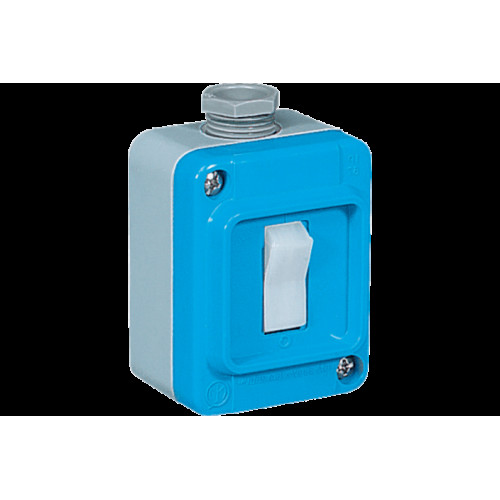 TAIS MIGNON SWITCH IN WALL-MOUNTING ENCLOSURE IN THERMOSETTING (GRP), FOR WALL MOUNTING, 2X16A 2X3/8"
