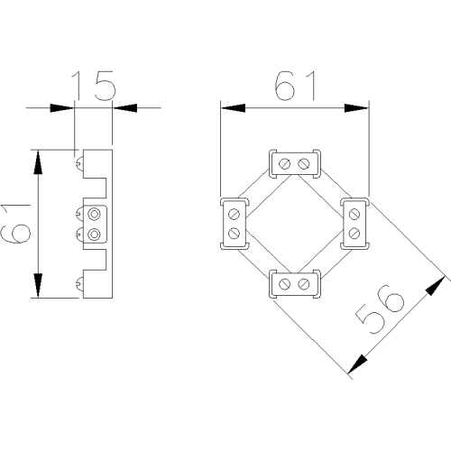 TAIS MIGNON TERMINAL BLOCKS FOR WATERTIGHT BOXES 4X6 MM² 500V