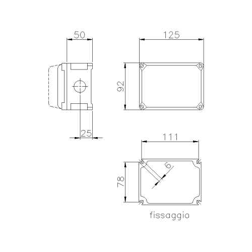 TAIS BOX 92X125X100MM WITH HOLES PG21/-/PG21/-
