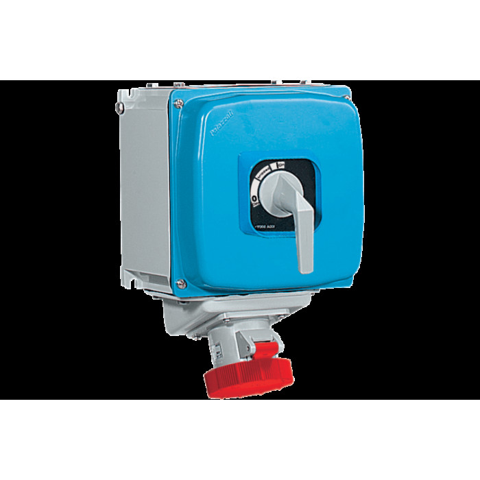 РОЗЕТКА ALUPRES З АЛЮМІНІЄВОГО СПЛАВУ З ЕЛЕКТРИЧНИМ БЛОКУВАННЯМ + MCCB 63A 3P+E 500V 7H