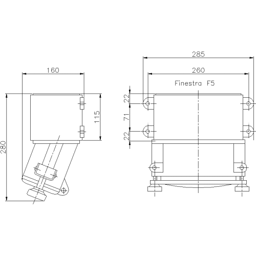 ALUPRES SOCKET WITH FLAT POLES 250A 3P+E 480-500V 50-60HZ 1XF5 IP55