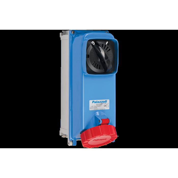 РОЗЕТКА З АЛЮМІНІЄВОГО СПЛАВУ ALUPRES З МЕХАНІЧНИМ БЛОКУВАННЯМ І MCB 32A 3P+E 200-250V 50-60HZ 9H IP67