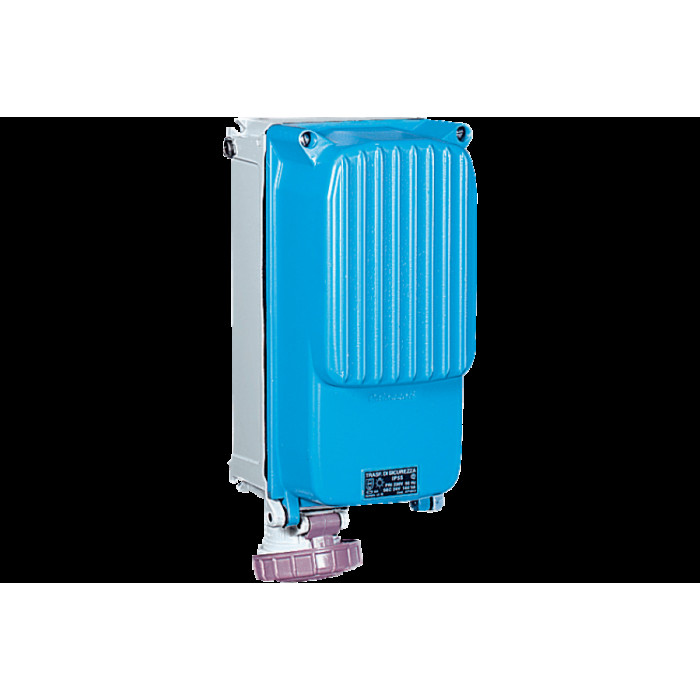 ALUPRES SOCKET IN ALUMINIUM ALLOY WITH SAFETY TRANSFORMER 2P 16A 400/24V 250VA 50-60HZ IP67